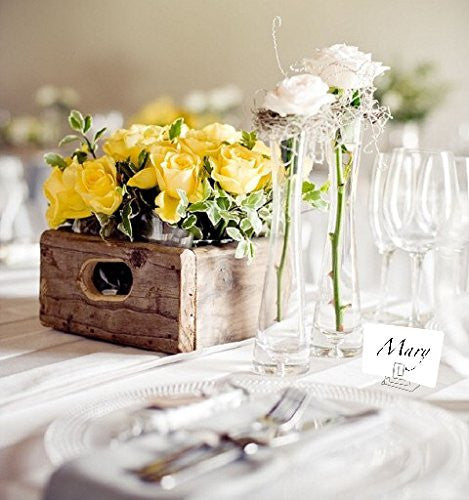 Wire Place Card Holder Stands with White Cards (20 sets)
