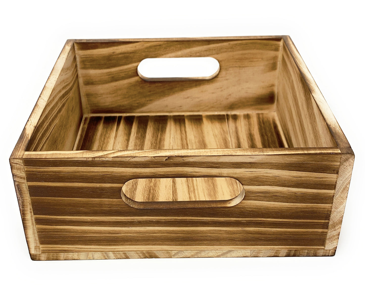 Napkin Holder Tray in Rustic Wood for Kitchen Countertops and Dinner Table