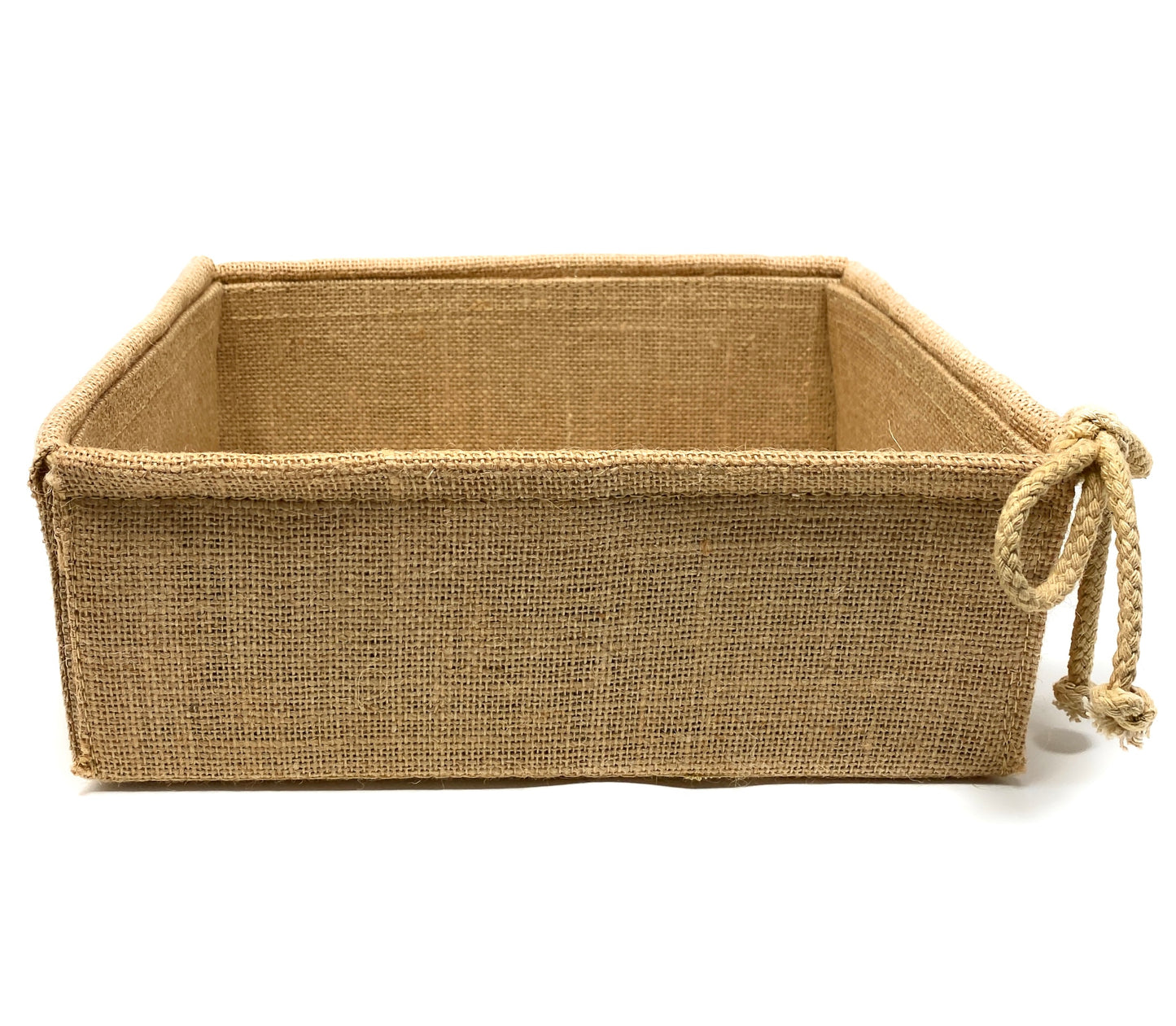 Decorative Burlap Basket Foldable for Gifts and Decor