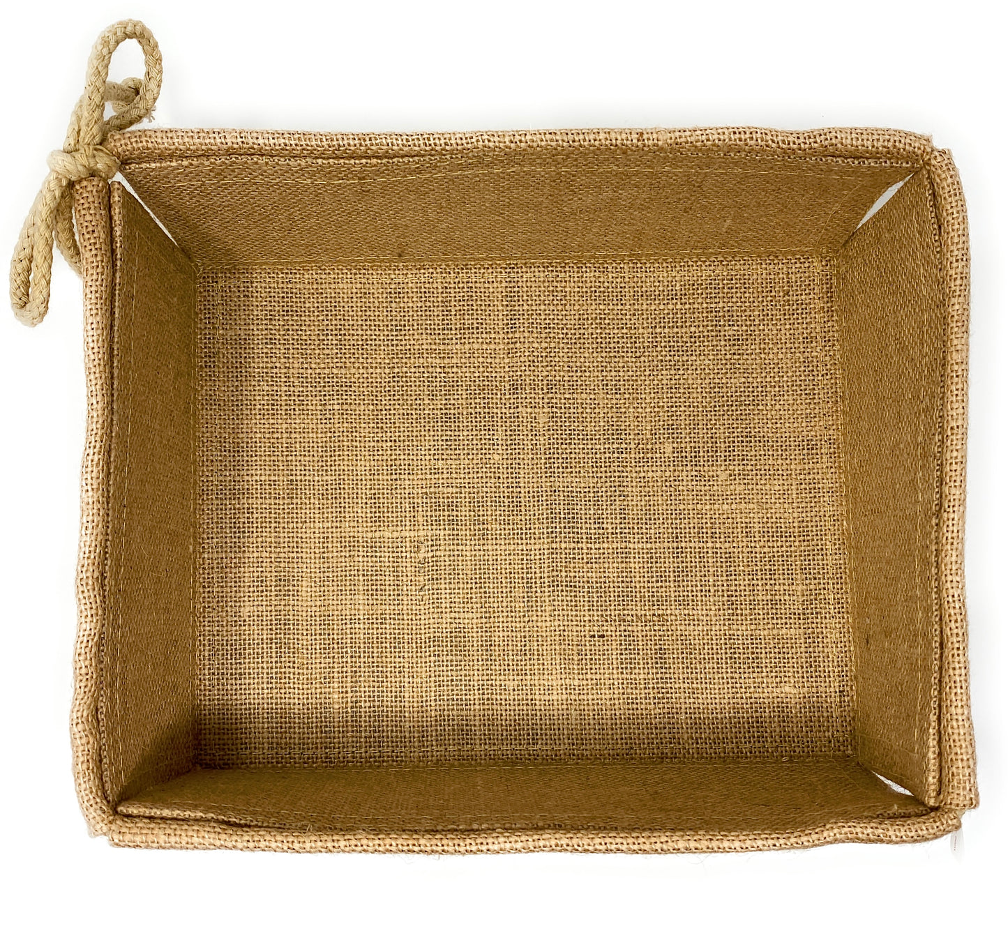 Decorative Burlap Basket Foldable for Gifts and Decor
